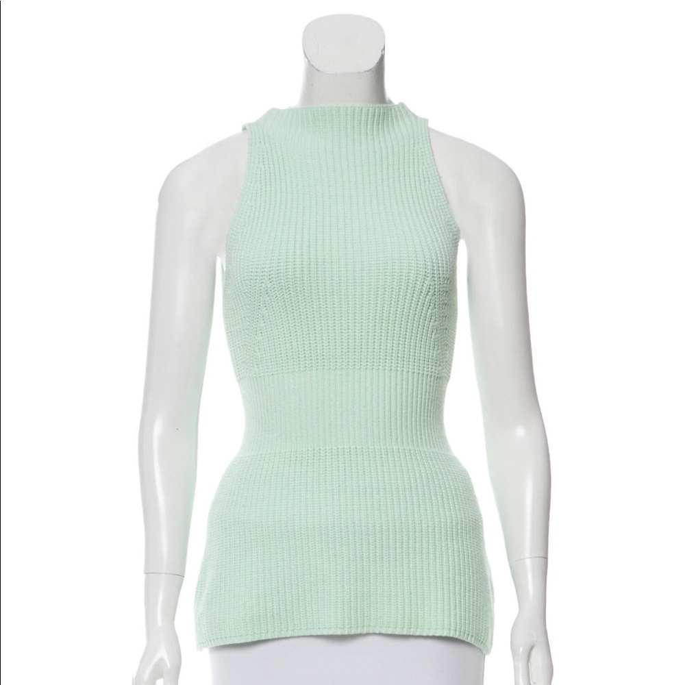 Alexander Wang Sleeveless Peplum Sweater